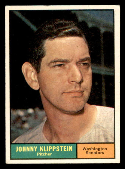 1961 Topps Baseball #539 Johnny Klippstein Senators EX 567004