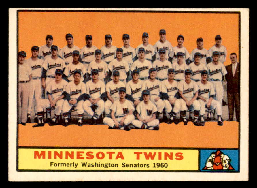 1961 Topps Baseball #542 Minnesota Twins Team EX 567012