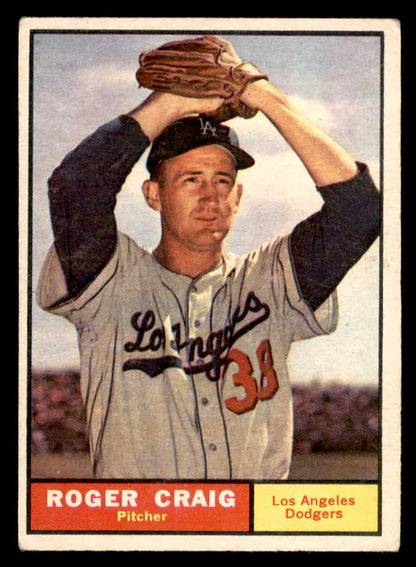 1961 Topps Baseball #543 Roger Craig Dodgers VG-EX 567015