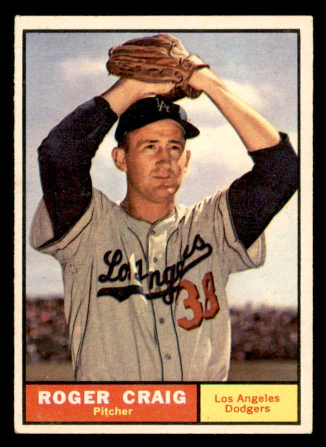 1961 Topps Baseball #543 Roger Craig Dodgers EX+/EX-MT 567016