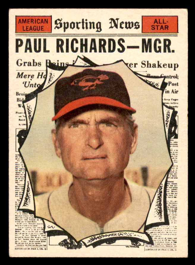 1961 Topps Baseball #566 Paul Richards A.S. Orioles EX+/EX-MT 567076