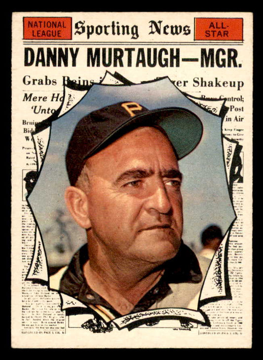 1961 Topps Baseball #567 Danny Murtaugh A.S. Pirates EX-MT 567079