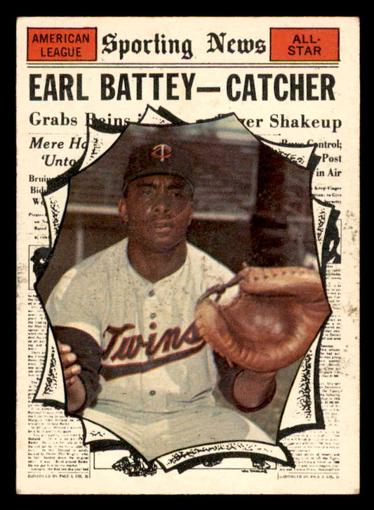 1961 Topps Baseball #582 Earl Battey A.S. Twins EX+/EX-MT 567092
