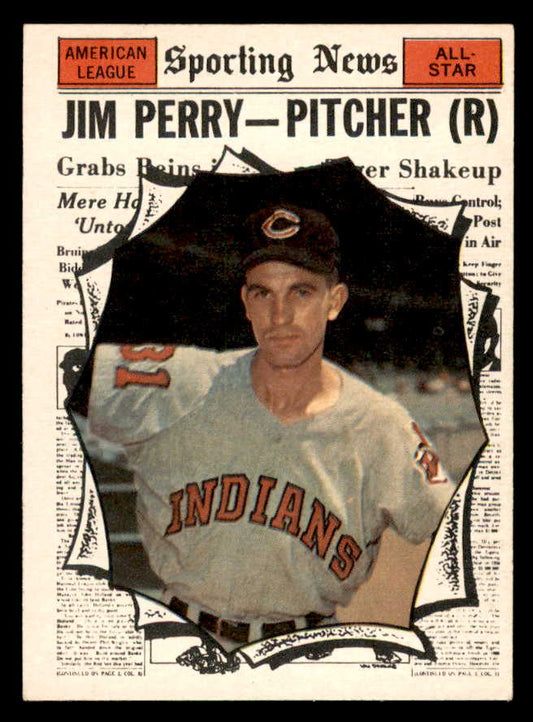 1961 Topps Baseball #584 Jim Perry A.S. Indians EX-MT 567097
