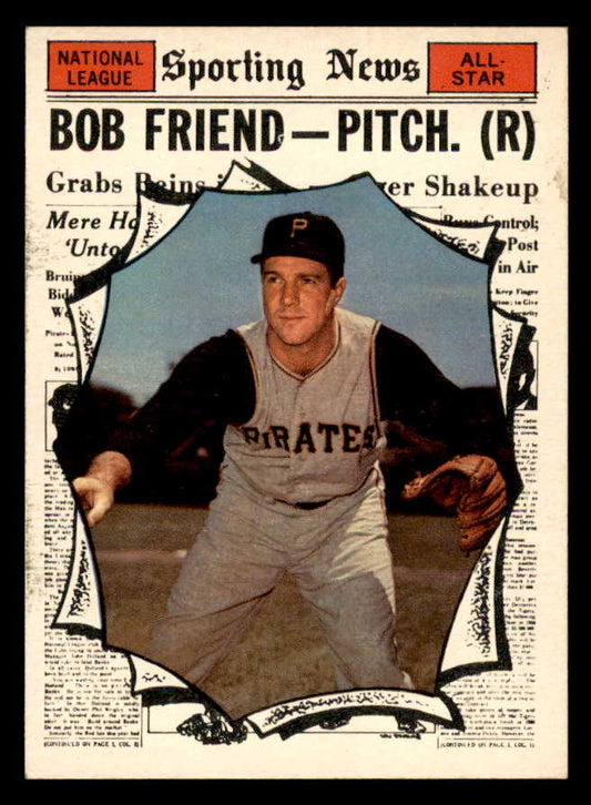 1961 Topps Baseball #585 Bob Friend A.S. Pirates EX-MT 567101