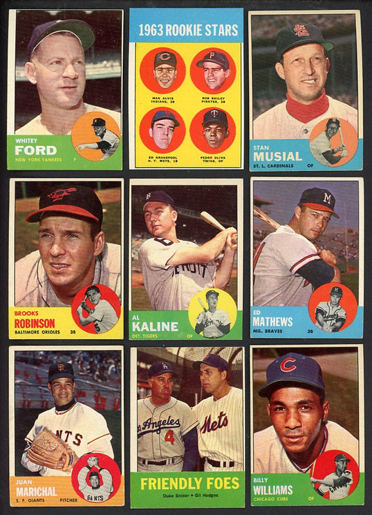 1963 Topps Set Lot 415 Diff VG-EX/EX Musial Oliva Kaline 567103