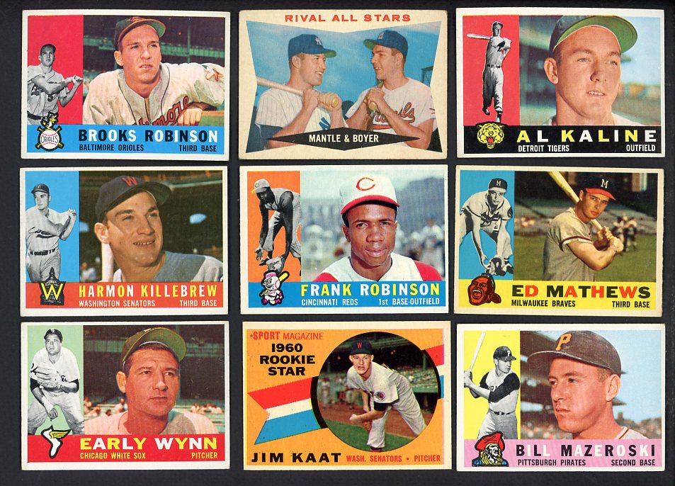 1960 Topps Set Lot 478 Diff EX+/EX-MT Mantle Robinson Mays 567109