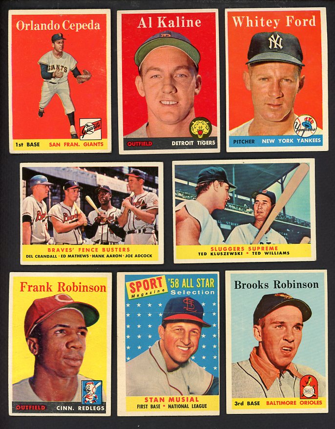 1958 Topps Set Lot 469 Diff EX-MT Musial Williams Aaron 567111
