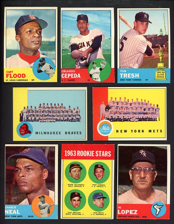 1963 Topps Semi High Set Lot 67 Diff EX+/EX-MT Cepeda Tresh 567116