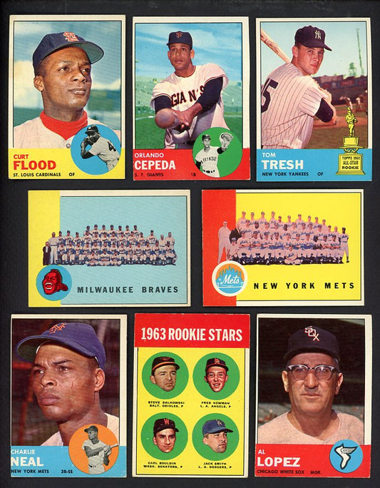 1963 Topps Semi High Set Lot 67 Diff EX+/EX-MT Cepeda Tresh 567116