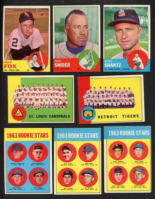 1963 Topps High Number Set Lot 50 Diff EX-MT Snider Fox Staub 567118