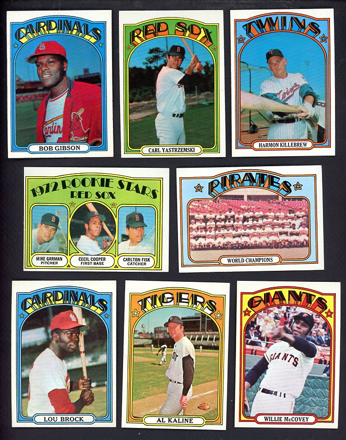 1972 Topps Set Lot 730 Diff EX-MT/NR-MT Fisk Gibson Kaline 567120