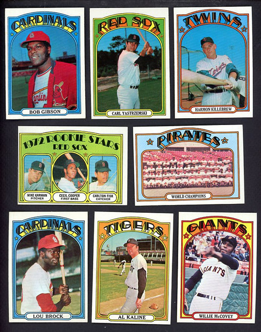 1972 Topps Set Lot 730 Diff EX-MT/NR-MT Fisk Gibson Kaline 567120