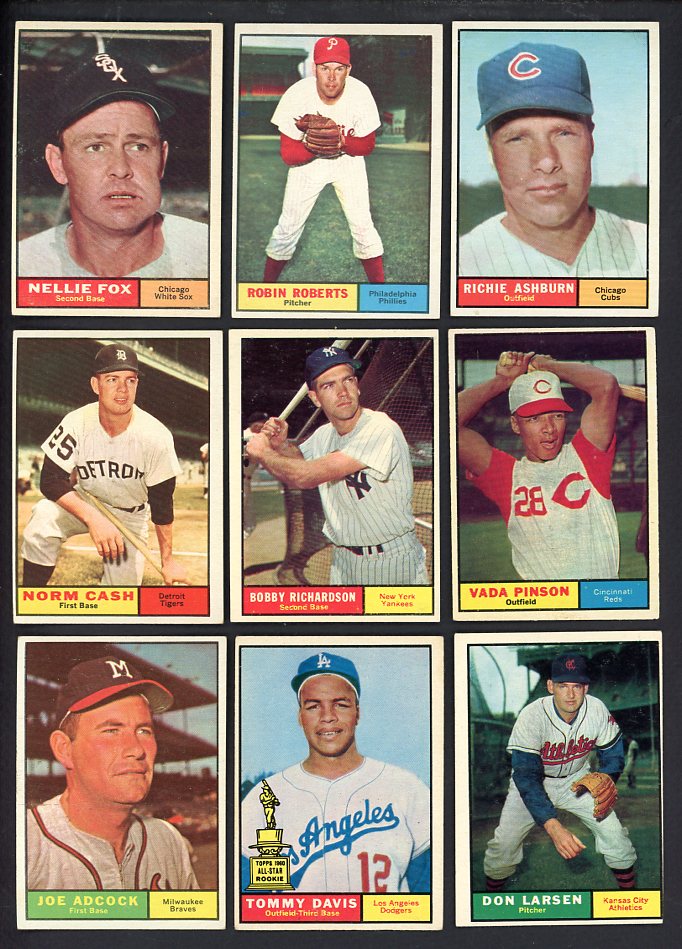 1961 Topps Set Lot 209 Diff EX/EX+ Roberts Ashburn Fox 567128