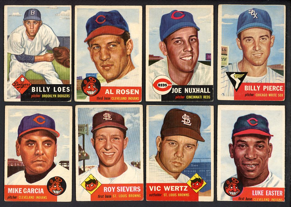 1953 Topps Set Lot 67 Diff VG-EX Rosen Pierce Nuxhall 567131