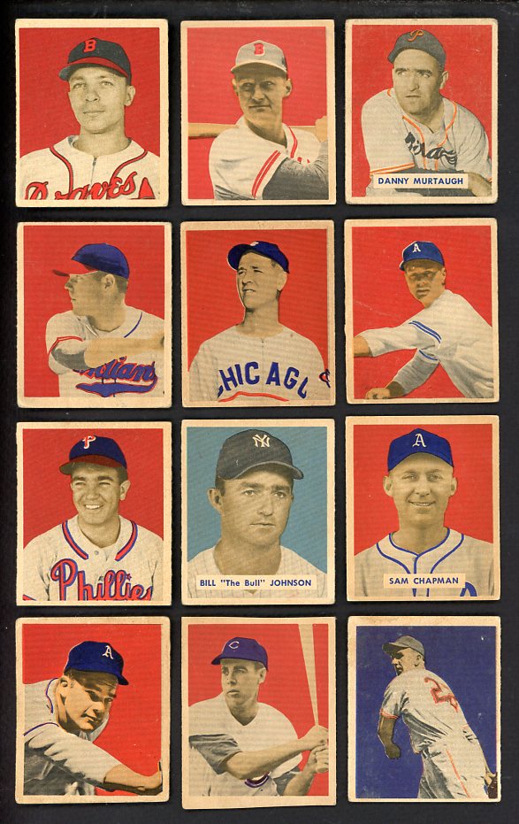 1949 Bowman Set Lot 42 Diff VG-EX Stanky Murtaugh Elliott 567135