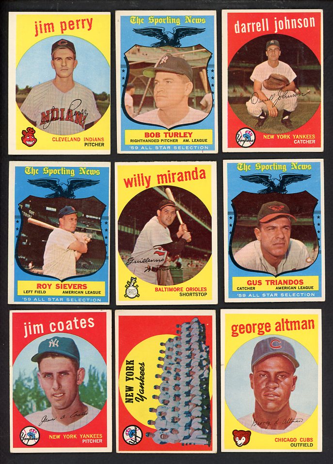 1959 Topps High Number Set Lot 19 Diff Mid Grade Perry Turley 567142