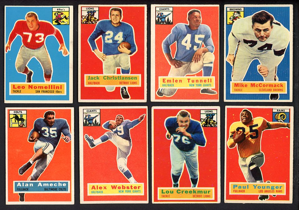 1956 Topps Set Lot 70 Diff VG-EX Nomellini Tunnell McCormack 567147