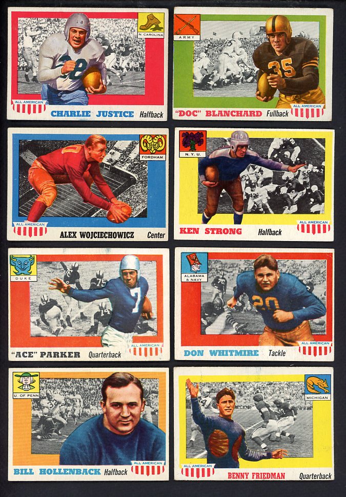 1955 Topps All American Set Lot 57 Diff VG-EX/EX Justice Strong 567150