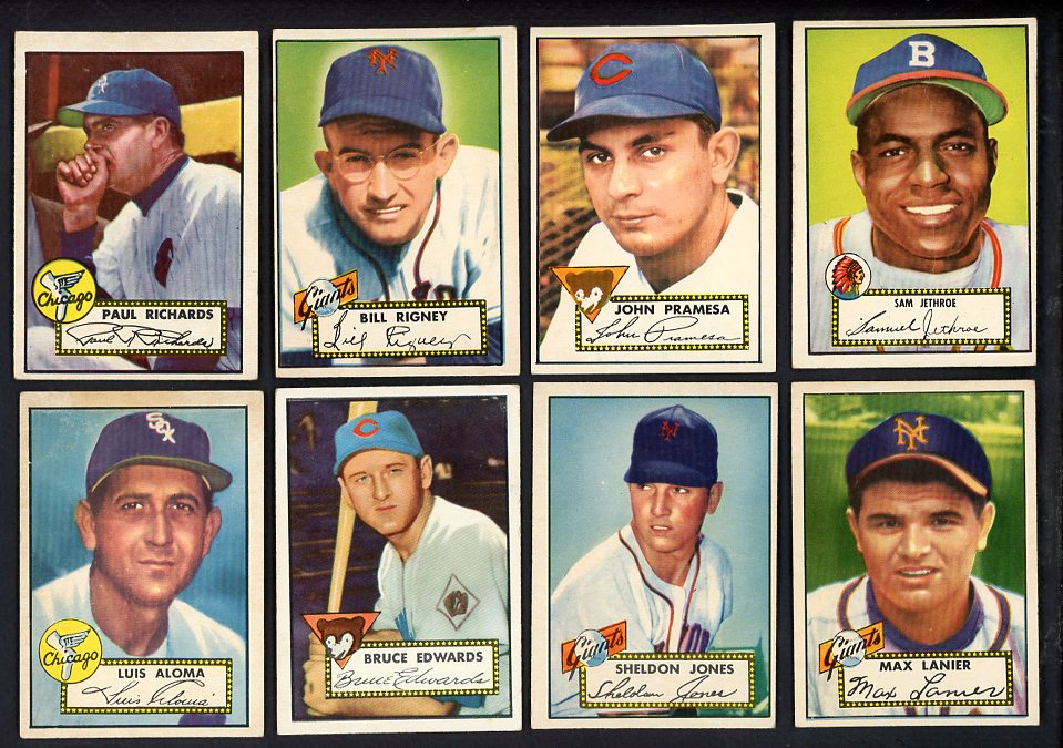 1952 Topps Set Lot 17 Diff EX Richards Rigney Jethroe 567153