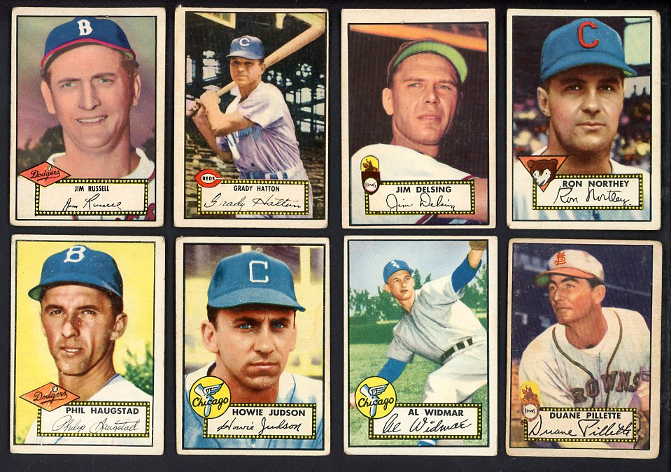 1952 Topps Set Lot 11 Diff VG Hatton Delsing Russell 567154