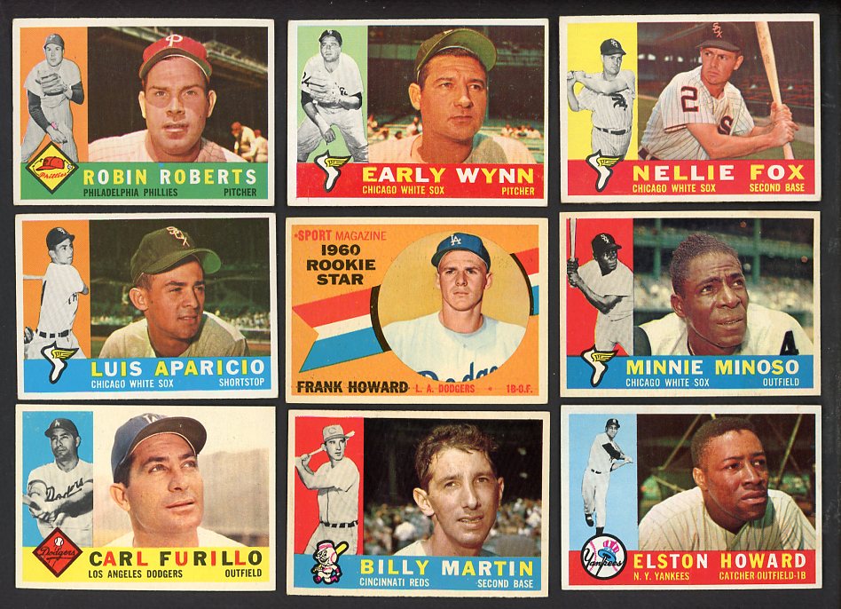 1960 Topps Set Lot 440 Diff EX-MT Roberts Wilhelm Aparicio 567163