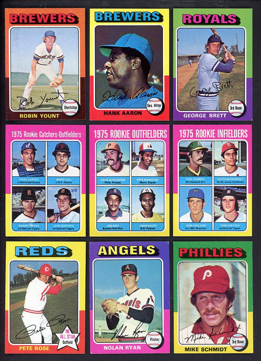 1975 Topps Baseball Complete Set EX-MT/NR-MT Brett Yount Rice 567164