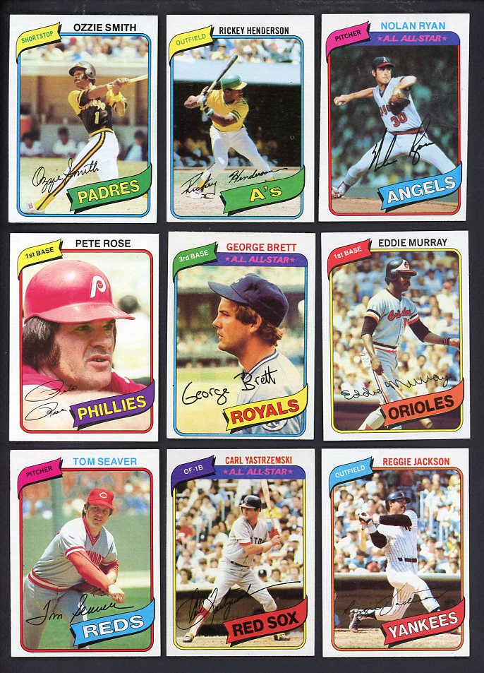 1980 Topps Baseball Complete Set EX-MT/NR-MT Henderson Ryan 567167
