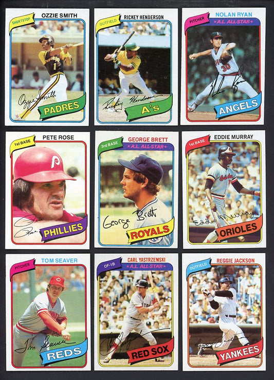 1980 Topps Baseball Complete Set EX-MT/NR-MT Henderson Ryan 567167