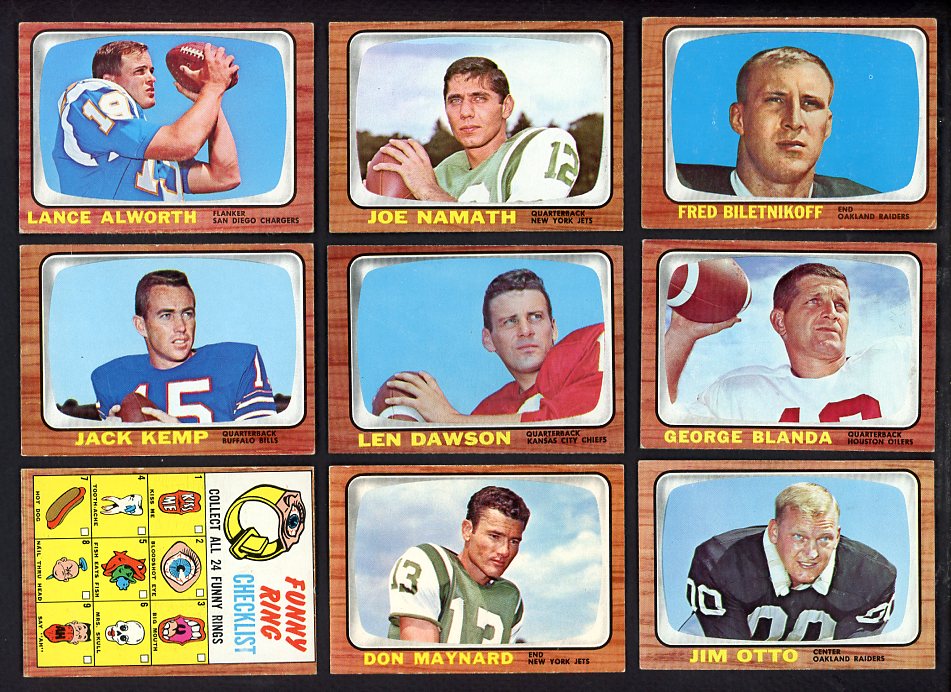 1966 Topps Football Complete Set VG-EX/EX Namath Biletnikoff 567172