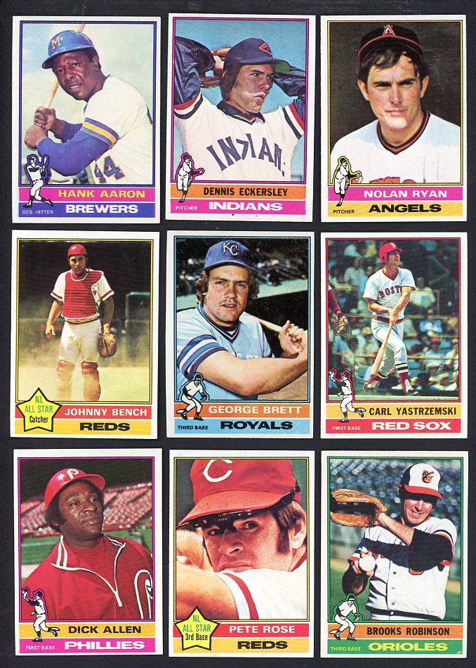 1976 Topps Baseball Complete Set EX-MT Eckersley Aaron Brett 567176