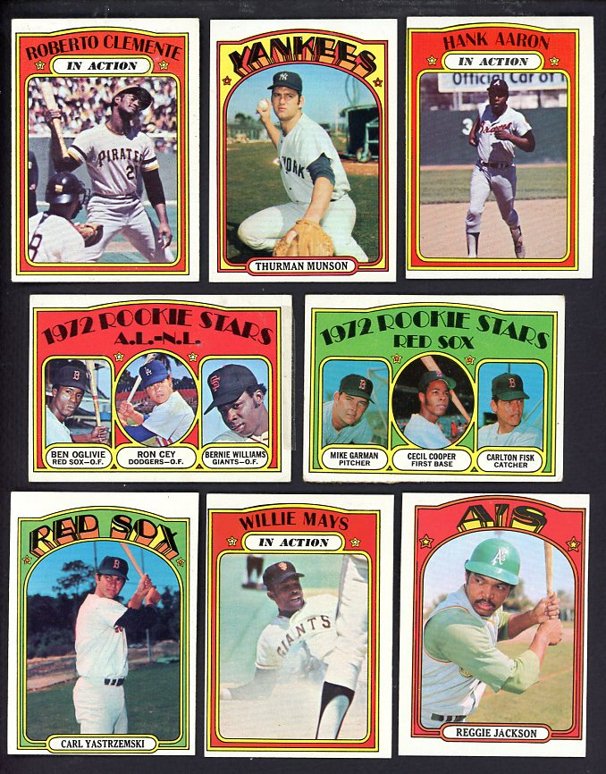 1972 Topps Baseball Complete Set EX+ Clemente Aaron Mays 567177