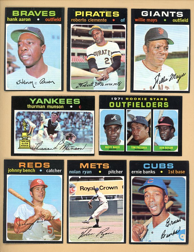 1971 Topps Baseball Complete Set EX+/EX-MT Clemente Aaron Mays 567179