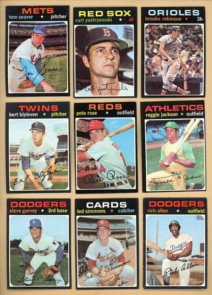 1971 Topps Baseball Complete Set EX+/EX-MT Clemente Aaron Mays 567179