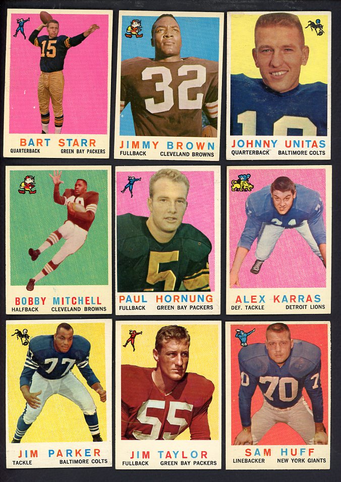 1959 Topps Football Complete Set EX/EX+ Brown Unitas Starr 567186
