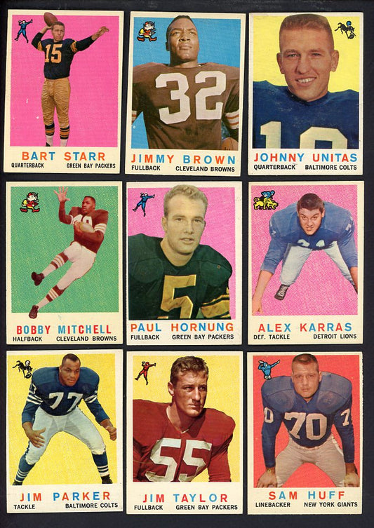 1959 Topps Football Complete Set EX/EX+ Brown Unitas Starr 567186