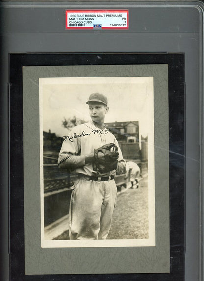 1930 Blue Ribbon Malt Premiums Malcolm Moss Cubs PSA 1 PR 567191