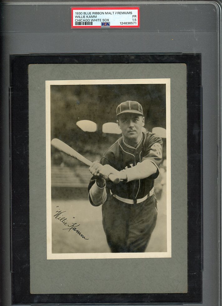 1930 Blue Ribbon Malt Premiums Willie Kamm White Sox PSA 1.5 FR 567194