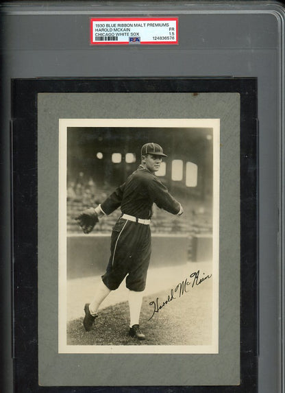 1930 Blue Ribbon Malt Premiums Harold McKain White Sox PSA 1.5 FR 567195