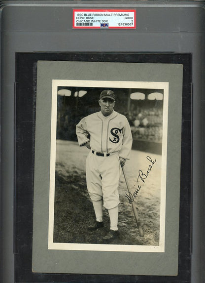 1930 Blue Ribbon Malt Premiums Donie Bush White Sox PSA 2 GD 567198