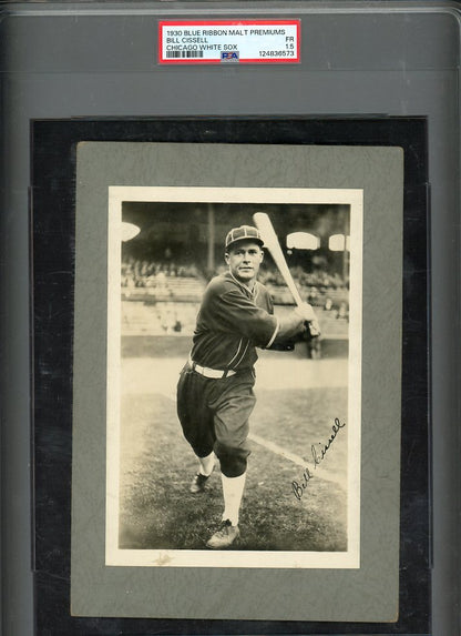 1930 Blue Ribbon Malt Premiums Bill Cissell White Sox PSA 1.5 FR w Letter 567199