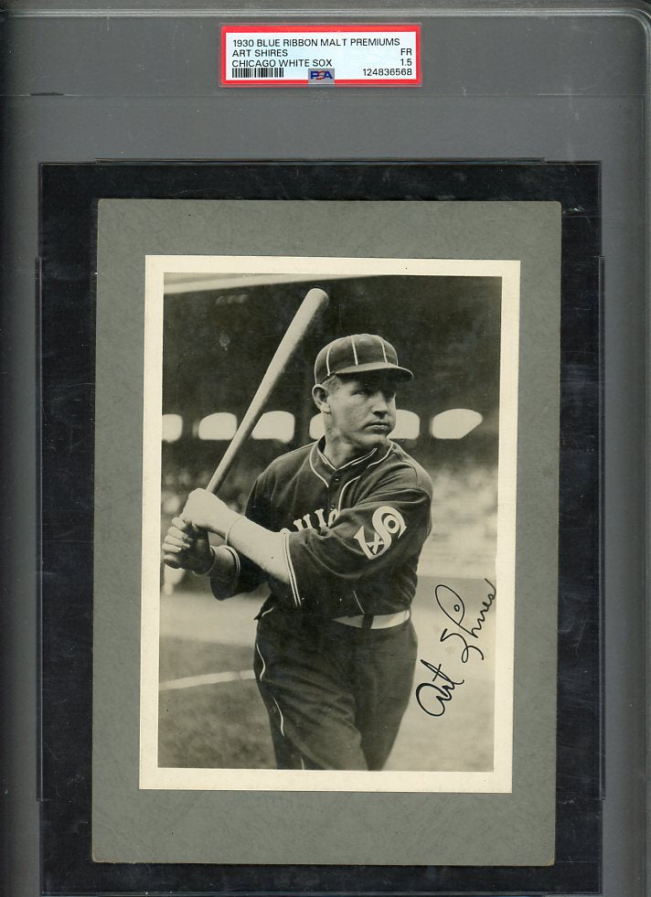 1930 Blue Ribbon Malt Premiums Art Shires White Sox PSA 1.5 FR w Letter 567201