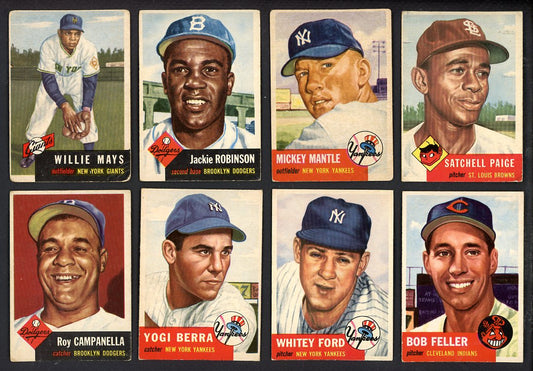 1953 Topps Baseball Complete Set Mid Grade Mantle Mays Paige 567207