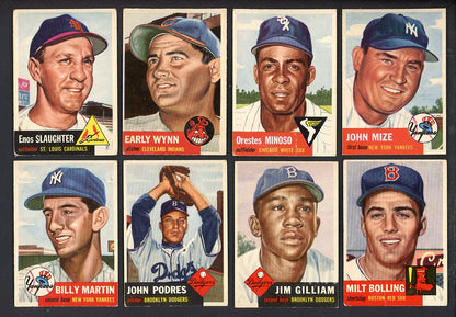 1953 Topps Baseball Complete Set Mid Grade Mantle Mays Paige 567207