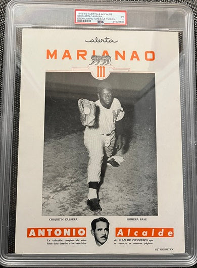 1949 Alerta Alcalde Premiums Chiquitin Cabrera Tigers PSA 1 PR 567209
