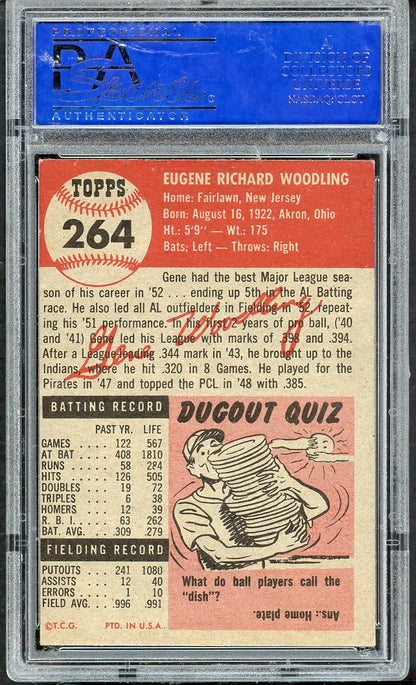 1953 Topps Baseball #264 Gene Woodling Yankees PSA 6 EX-MT oc 567217