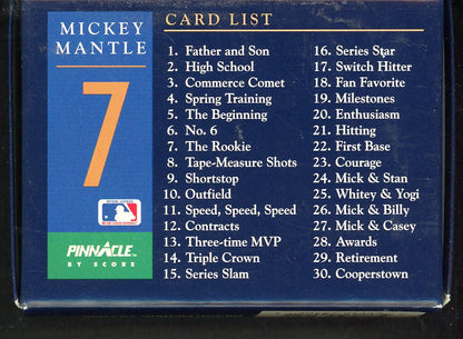 1992 Score Pinnacle Mickey Mantle Complete Set 567224