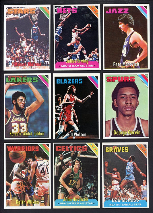 1975 Topps Basketball Complete Set EX-MT Erving Malone Walton 567228
