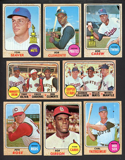 1968 Topps Baseball Complete Set VG-EX/Better Ryan Bench Mays 567229
