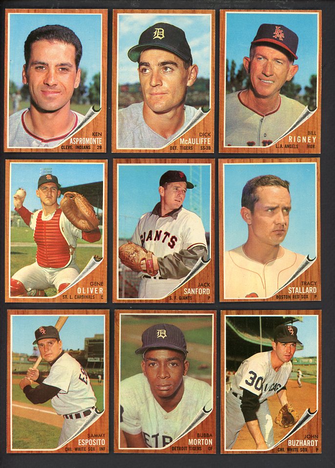 1962 Topps High Number Set Lot 12 Diff NR-MT Rigney McAuliffe 567231